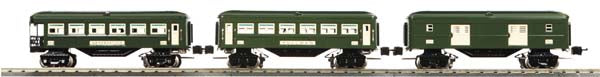 Lionel 11-80008 Green 3-Passenger Car 2600 Series Set