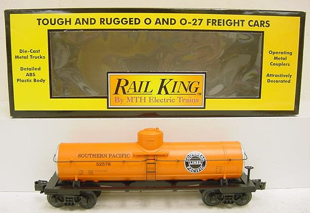 MTH 30-7313 O Gauge Southern Pacific Orange Single Dome Tank Car #52578