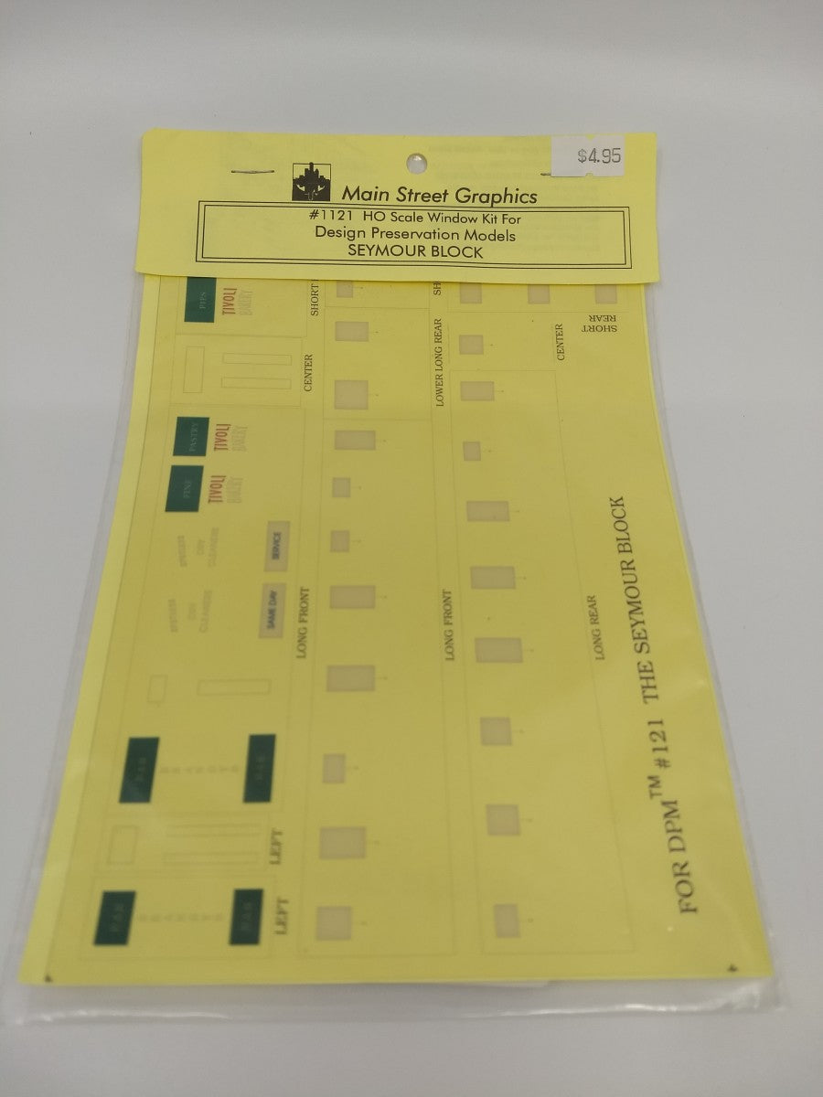 Main Street Graphics 1121 HO Seymour Block DPM Window Kit