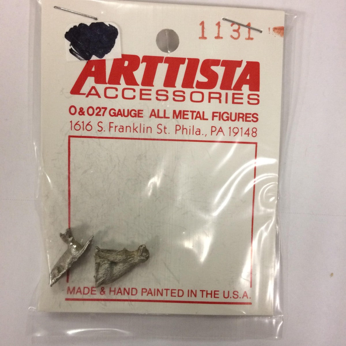 Arttista 1131 Unpainted Dog Pewter Figures (Set of 2)