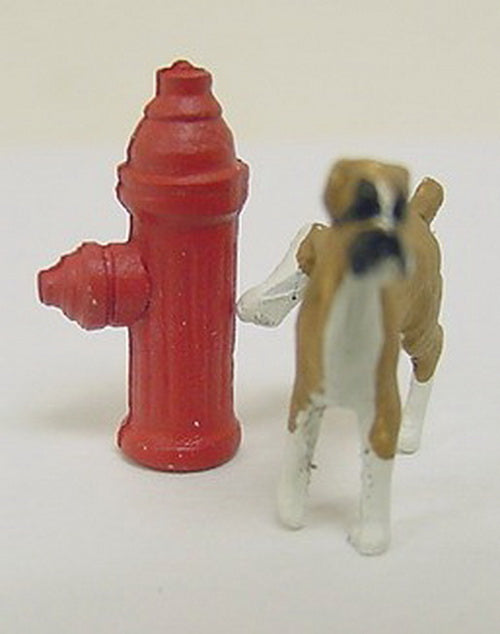 Arttista 1142 Dog and Fire Hydrant Pewter Figure