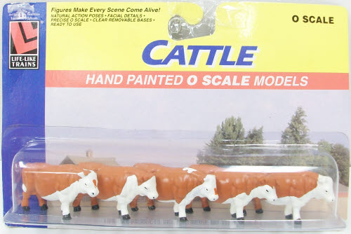 Life Like 1150 Hand Painted O Scale Cattle (Set of 5)