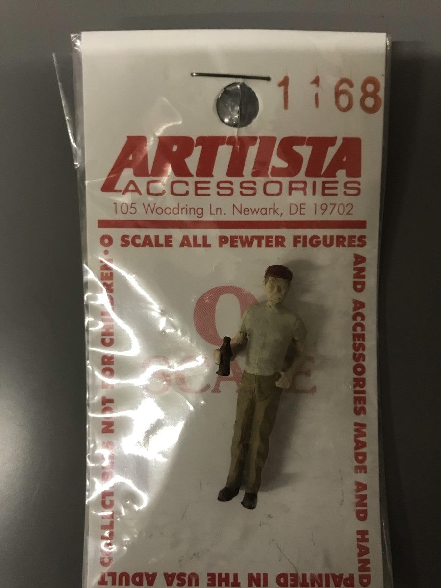 Arttista 1168 O Standing Man with Bottle Pewter Figure