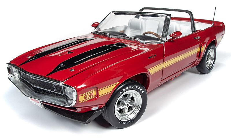 American Muscle 1187 1:18 1970 Shelby Mustang Convertible Candy Apple Red