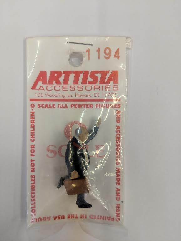 Arttista 1194 O Running Man with Briefcase Pewter Figure
