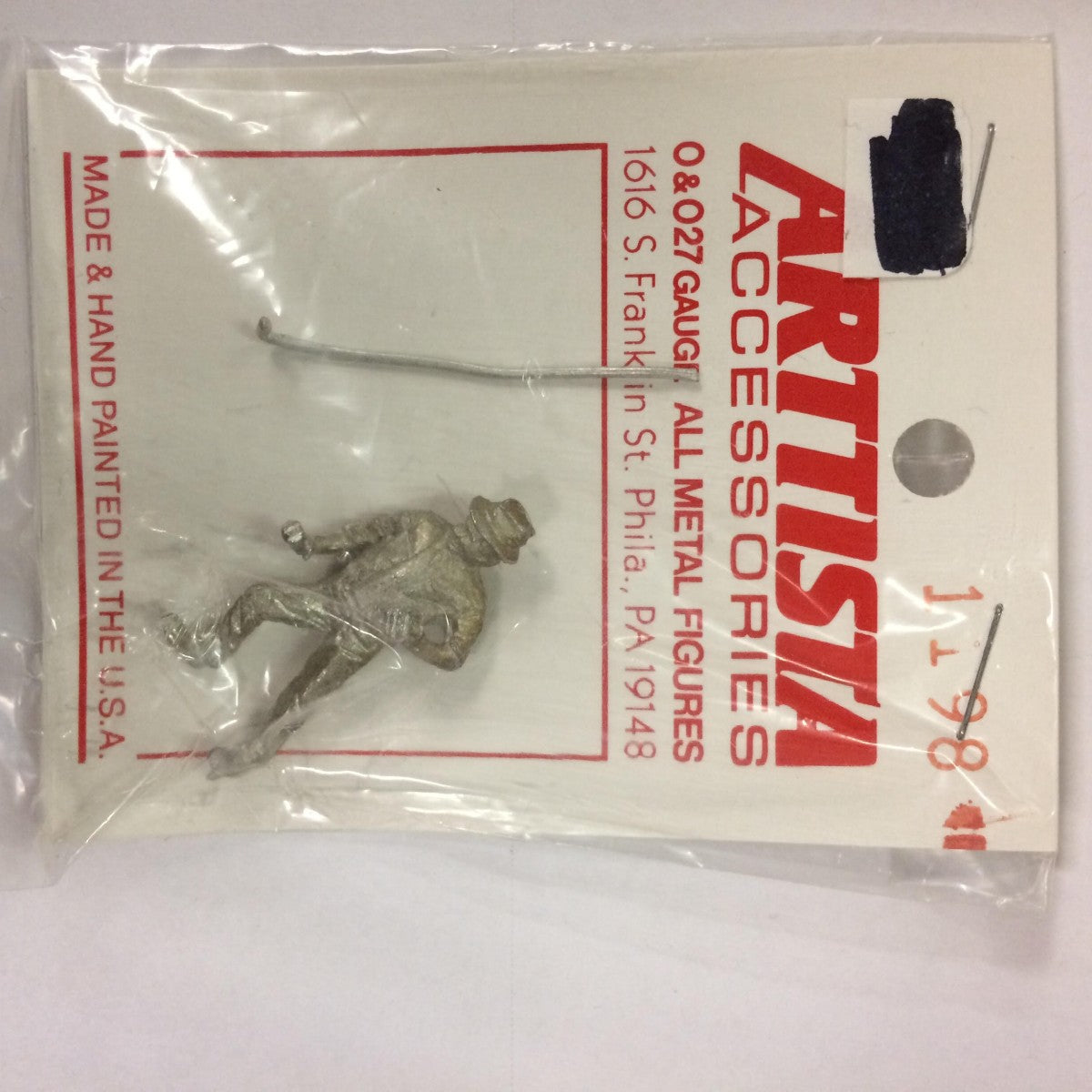 Arttista 1198 Man w/Pry Bar Pewter Figure Unpainted