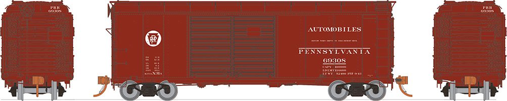 Rapido Trains 123007A HO PRR Circle Keystone X31A Double Door Boxcar #69005