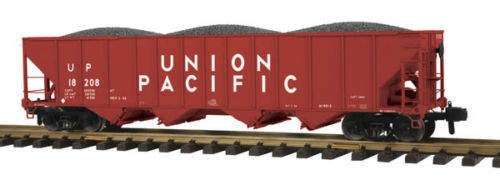 MTH 70-75048 G Scale Union Pacific Railking 4 Bay Metal Wheels Hopper #18208