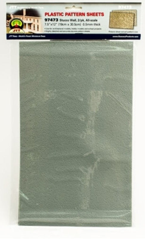 JTT Scenery Products 97473 N Stucco Wall Plastic Pattern Sheet (Pack of 2)