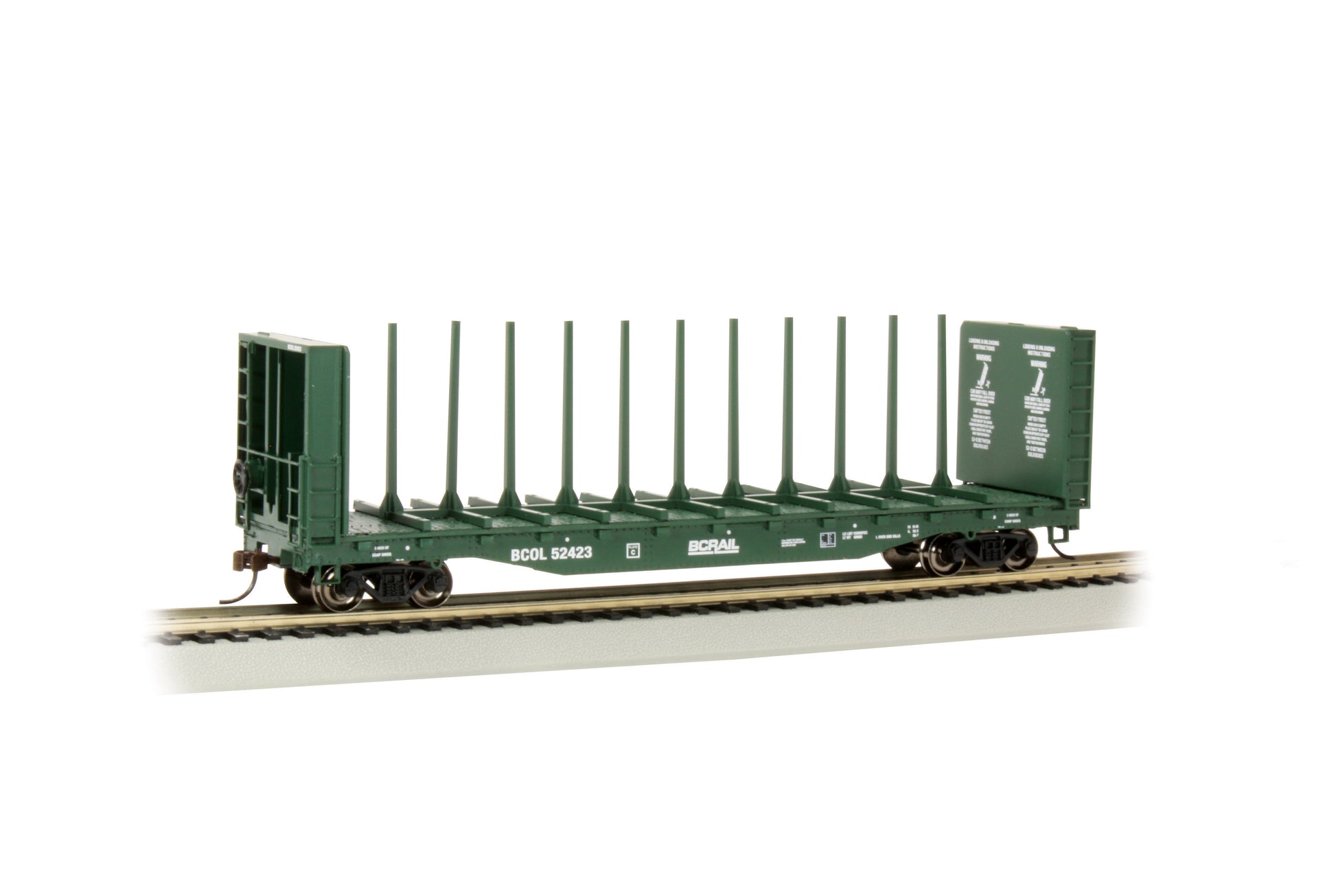 Bachmann 12901 HO BC Rail 52' Center-Beam Flatcar #52423