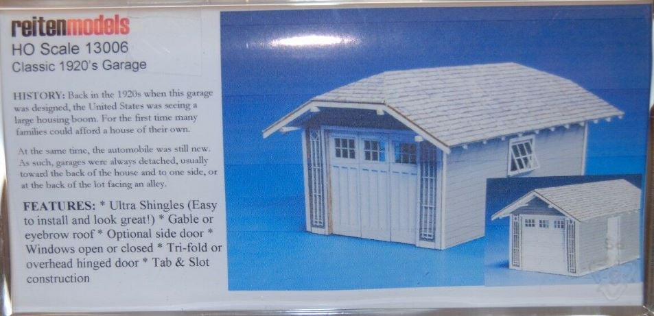 New Rail Models 13006 Classic 1920's Garage Wood Lasercut Building Kit
