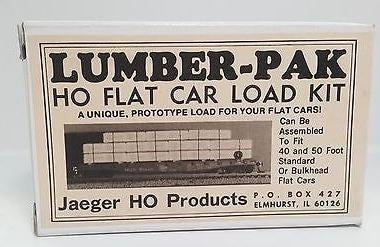 Jaeger Products 1300 HO Bennett Lumber 40/50' Flat Car Lumber Load Kit