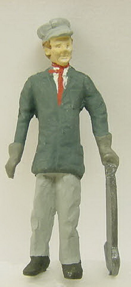 Arttista 1304 O Scale Train Man w/ Wrench Pewter Figure