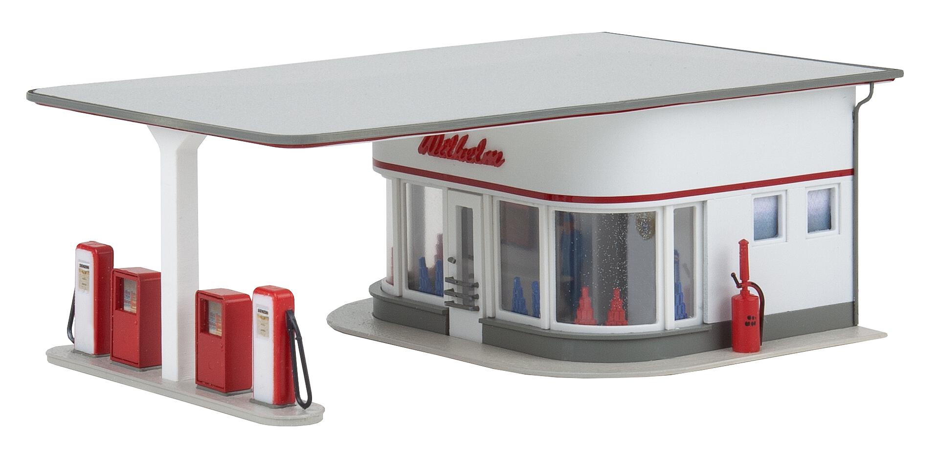 Faller 130590 HO 1950's Gas Station Building Kit