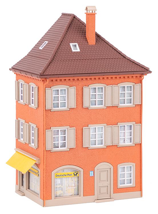 Faller 130617 HO Corner House with Post Office Building Kit