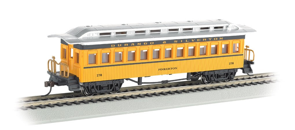 Bachmann 13404 HO Durango & Silverton "Pinkerton" Wood Coach Coach #270