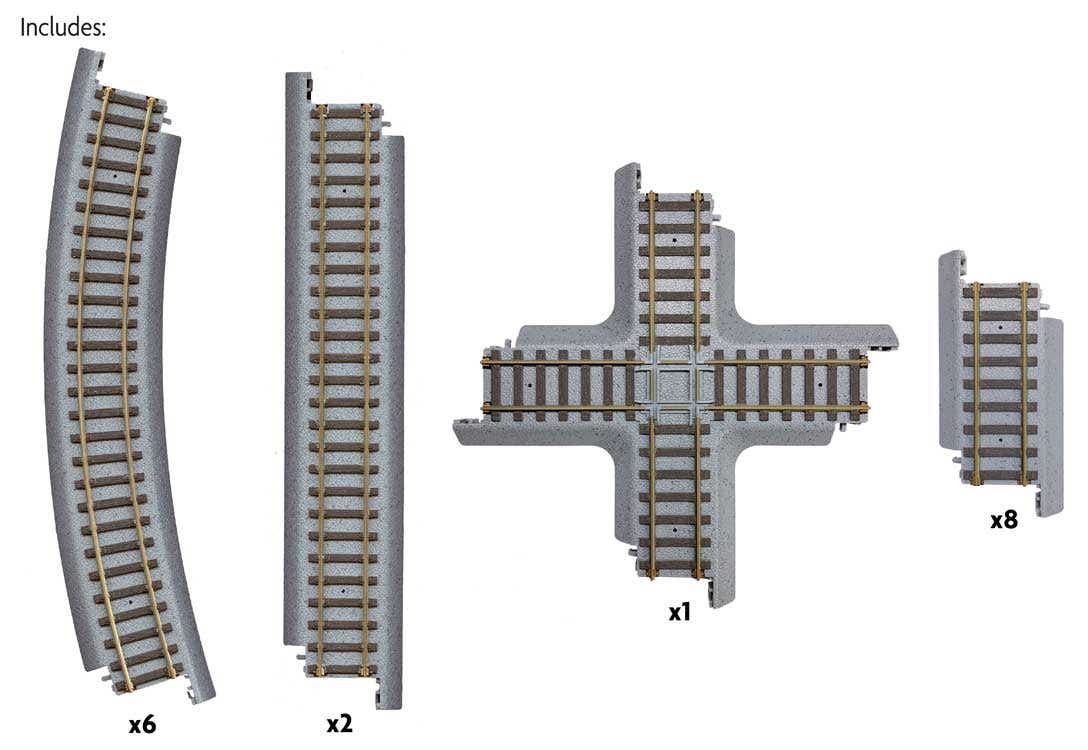 Walthers 931-1362 HO Figure 8 Power-Loc Track Expander Set (Set of 17)