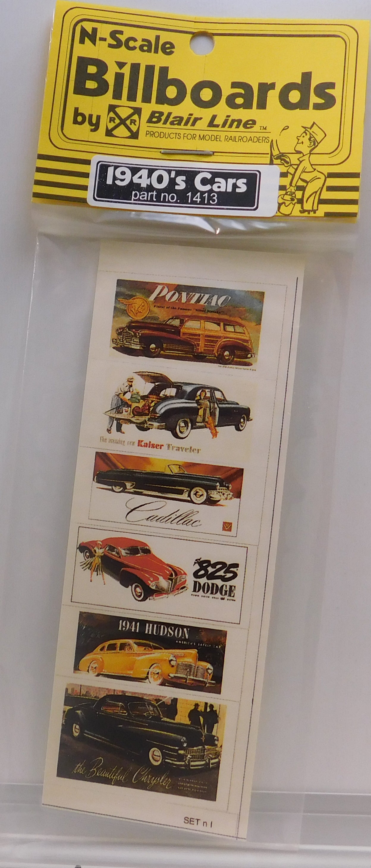 Blair Line 1413 N 1940's Cars Billboard Signs #1