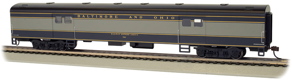 Bachmann 14402 HO Baltimore & Ohio 72' Smooth-Side Baggage Car #763