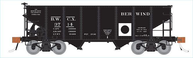 Rapido Trains 148004 HO Berwind BWCX GLa Hopper (Pack of 6)