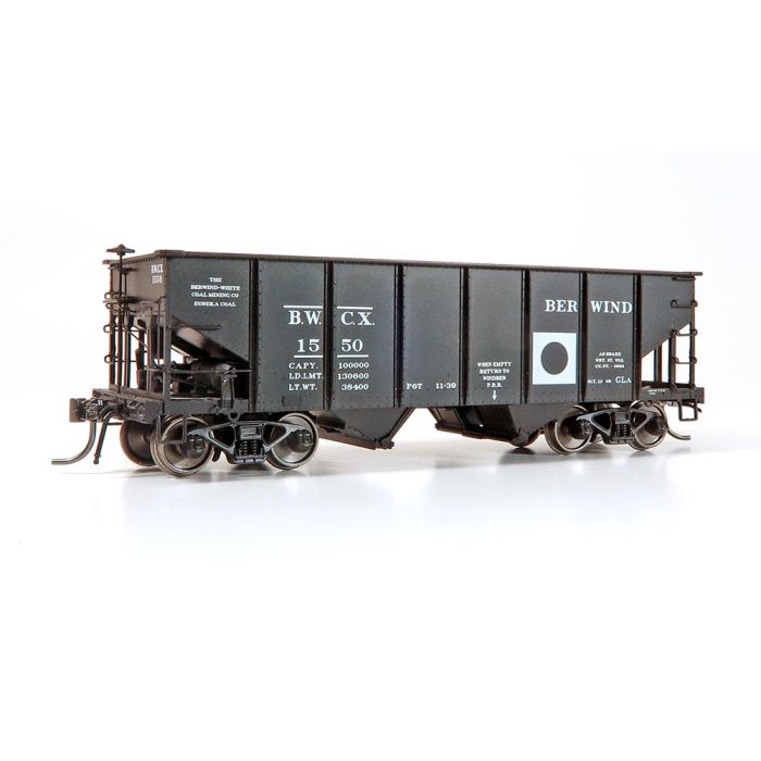 Rapido Trains 148013 HO Berwind BWCX GLa 2-Bay Hopper (Pack of 6)