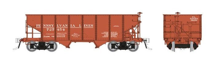 Rapido Trains 148019 HO Scale Pennsylvania PRR GLa 2-Bay Hopper Car (Set of 6)