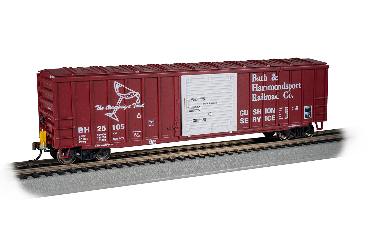 Bachmann 14910 HO Bath & Hammondsport 50.6' Outside Braced Boxcar w/FRED #25105