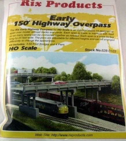 Rix Products 628-0103 HO Early 150' Highway Overpass Building Kit