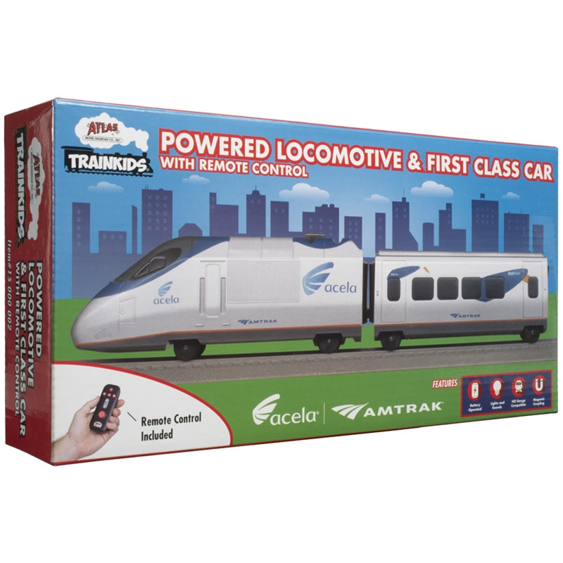 Atlas 15000002 HO Trainkids Powered Locomotive + First Class Car w/Remote