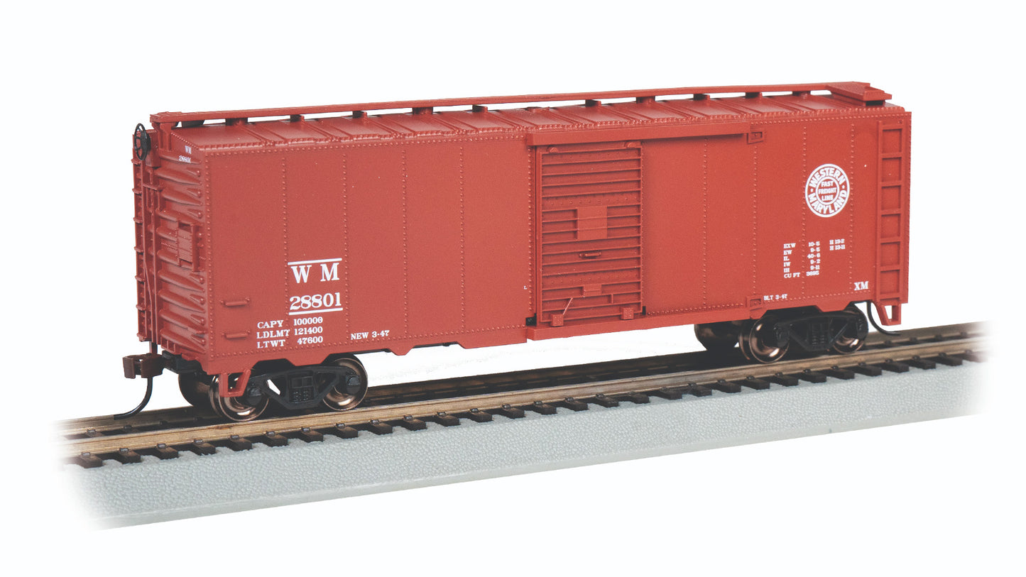 Bachmann 15015 HO Western Maryland 40' Steam Era Boxcar #28801