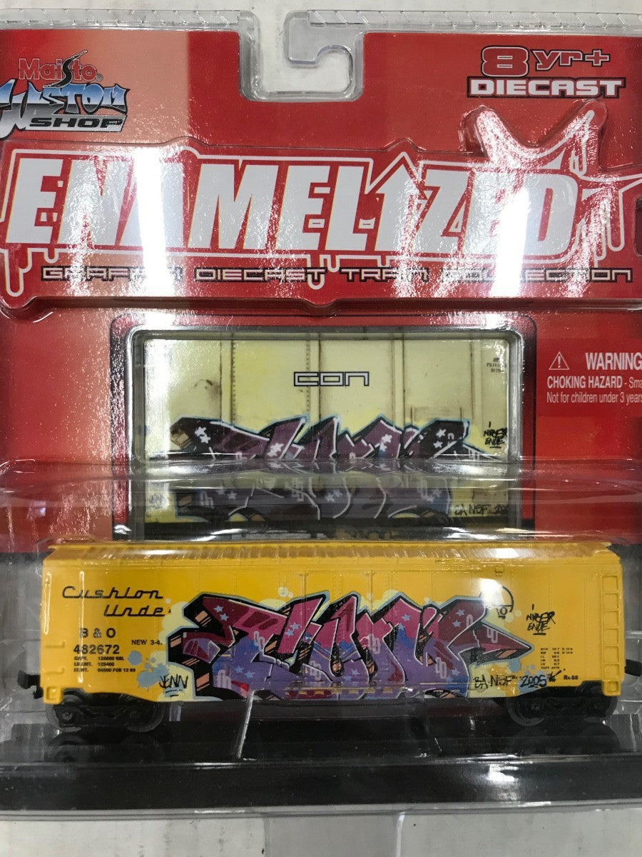 Maisto 15019 Enamelized Graffiti Diecast Train Collection