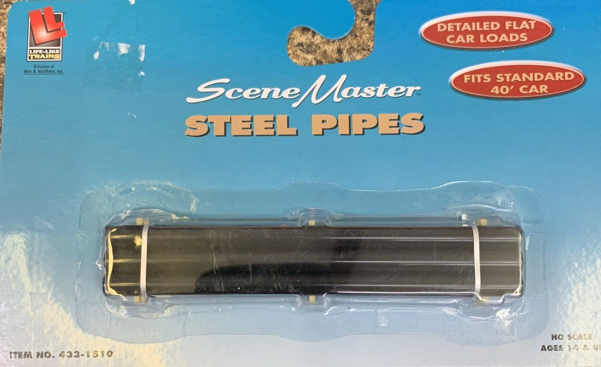 Life Like 433-1510 HO Scale Scene Master Steel Pipes Fits Standard 40' Car