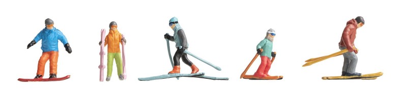 Faller 151650 HO During Winter Sport Figure Set (Set of 5)