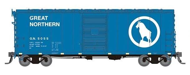 Rapido Trains 155007A HO Great Northern Big Sky Blue 40' Boxcar w/ Late IDNE