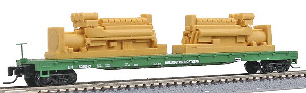 Micro-Trains 52400041 Z BN 60' Straight Side Flat Car w/Generator Loads #630843