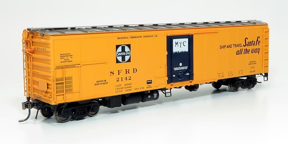 Rapido Trains 156004 HO Santa Fe Chief Slogan RR-56 Reefer (Pack of 4)