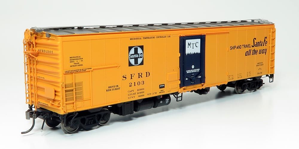 Rapido Trains 156005 HO Santa Fe El Capitan Slogan RR-56 Reefer (Pack of 4)