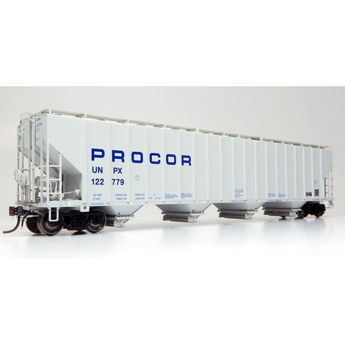 Rapido Trains 157002 HO UNPX Blue Solid Procor 5820 Covered Hopper (Pack of 6)