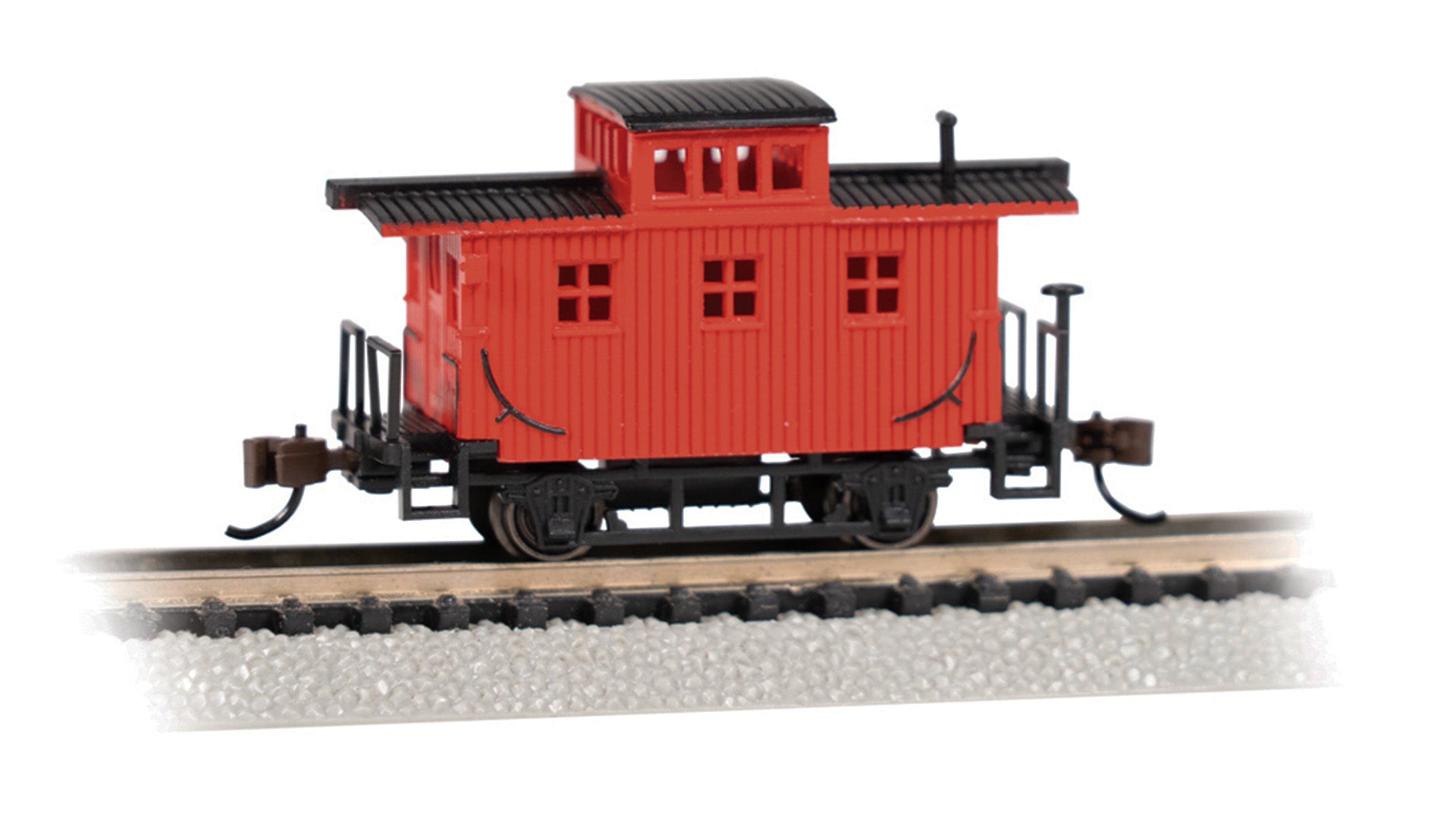 Bachmann 15758 N Unlettered Painted Red Old-Time Bobber Caboose