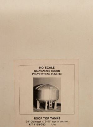 BH Models 159-353 HO Roof Top Tank Building Kit