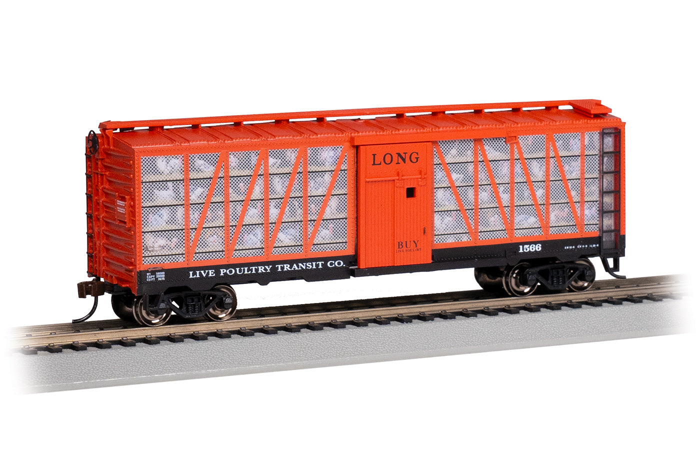 Bachmann 15905 HO Live Poultry Transit Co. Poultry Transport Car #1566