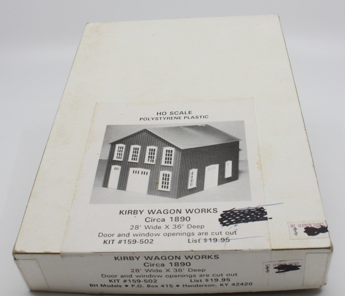 BH Models 159-502 HO Scale Kirby Wagon Works Circa 1890 Building Kit