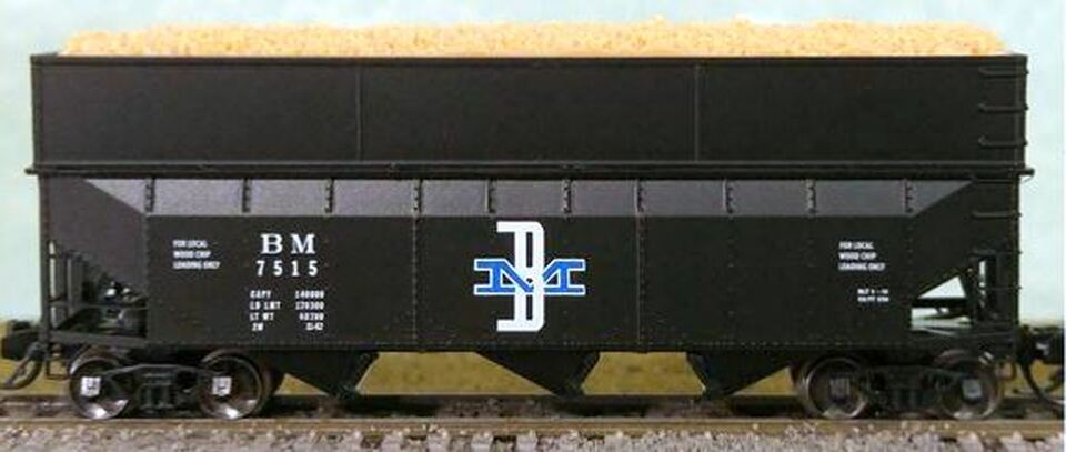 Bluford Shops 16093 N Boston & Maine Converted Wood Chip Hopper (Set of 3)