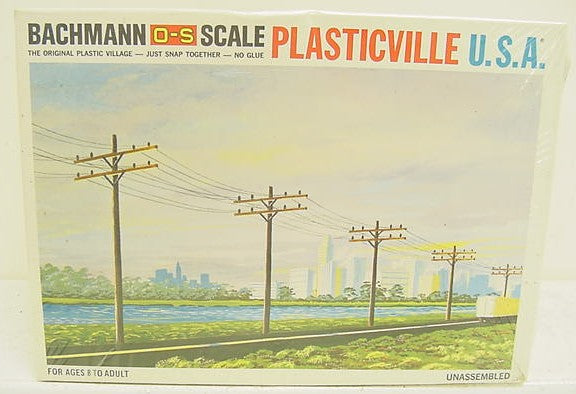Bachmann 1630 O/S Plasticville Telephone Pole (Pack of 12)
