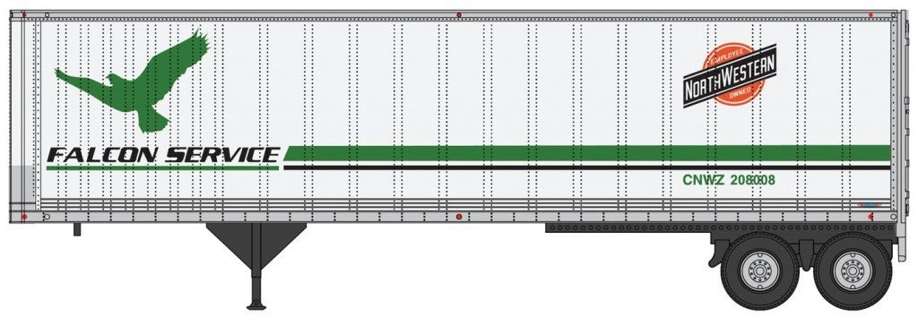 Walthers 933-1671 HO Scale Chicago & North Western 40' Van Trailer