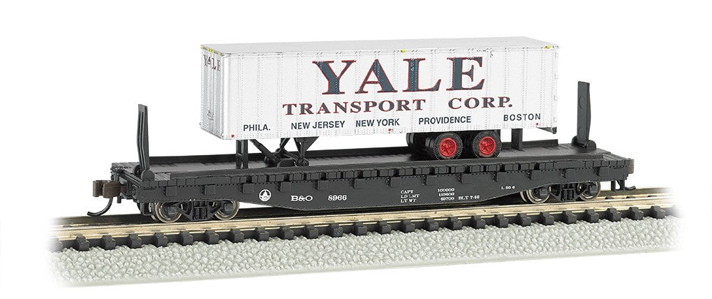 Bachmann 16705 HO Atlantic Coast Line 52' 6" Flatcar w/Piggyback Trailer