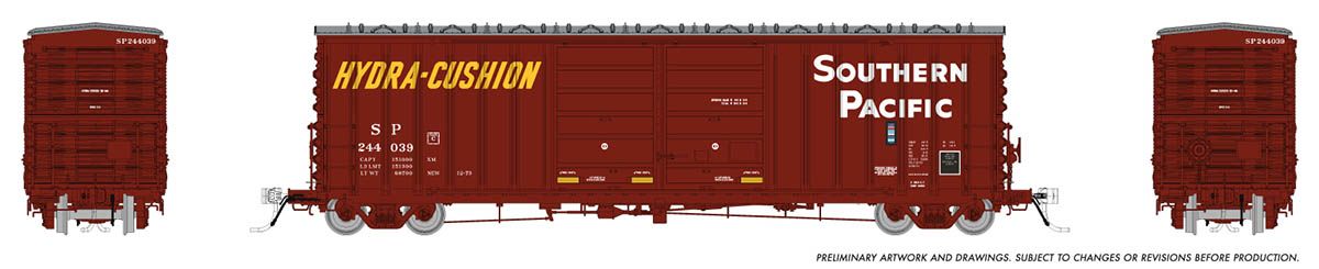 Rapido Trains 170005 HO Southern Pacific PC&F B-70 Boxcar Pack #2 (Pack of 6)
