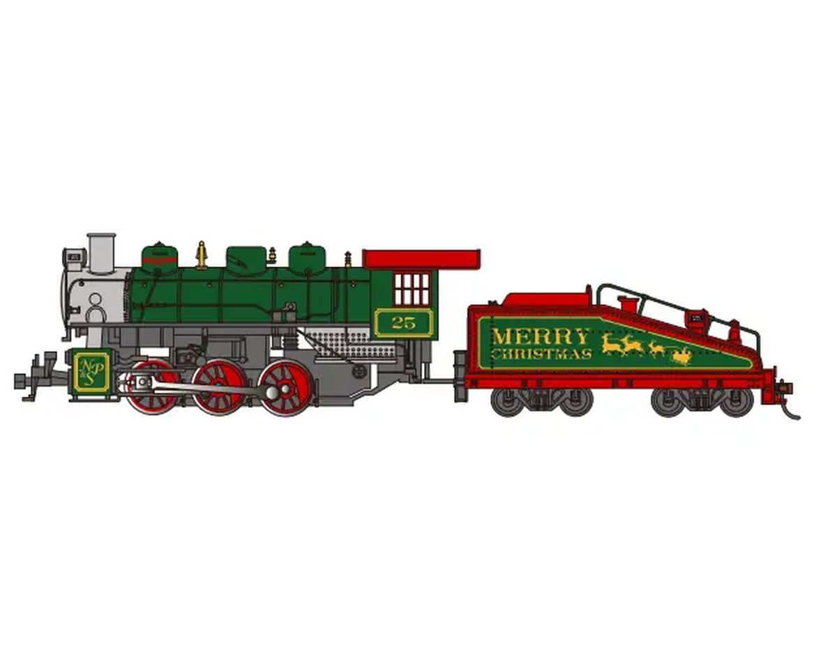 Bachmann 50624 HO NP&S USRA 0-6-0 Steam Locomotive with Slope Tender #25