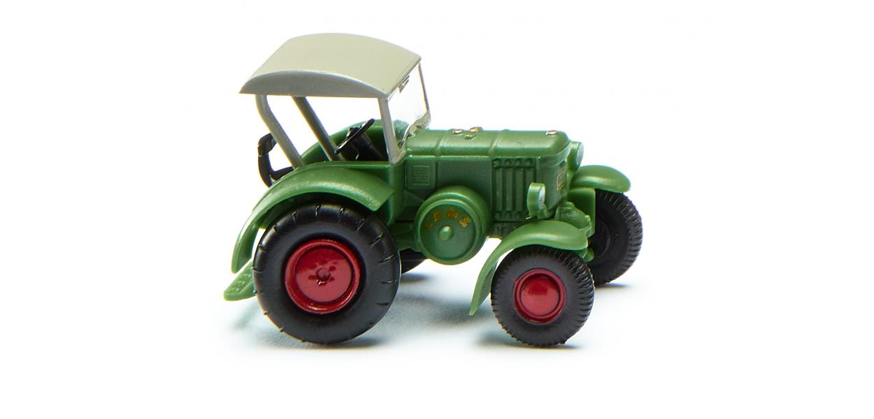 Wiking 095137 N Leaf Green Lanz Bulldog Tractor with Roof