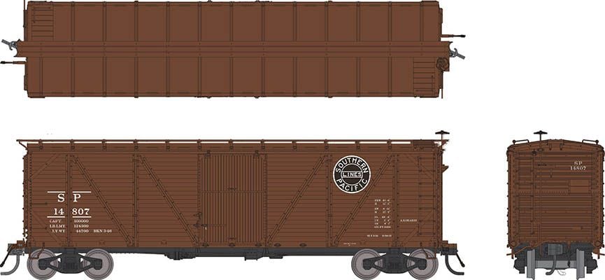 Rapido Trains 171001 HO SP B-50-15 1931 to 1946 Boxcar As Built w/Murphy Roof